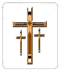 DF35-517-CP-WT Copper 3 Crosses White